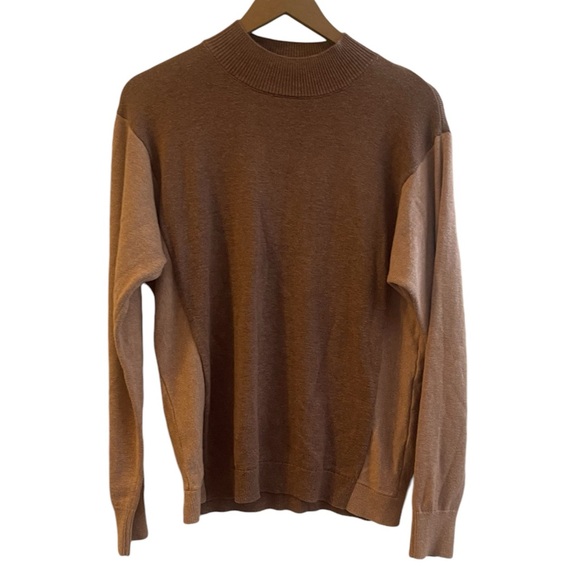 Loft Outlet Mock Turtle Neck Color Block Sweater - Picture 1 of 13